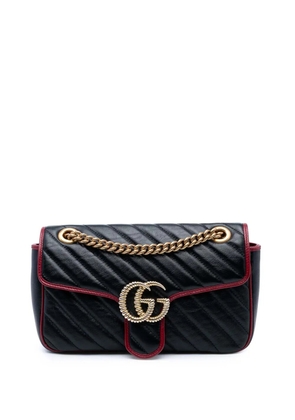 Gucci Pre-Owned 2016-2025 Medium GG Marmont Matelasse Diagonal Leather Torchon shoulder bag - Black