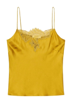 TWINSET lace-trimmed top - Yellow