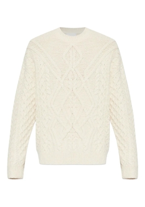 MARANT cable-knit crew-neck sweater - Neutrals