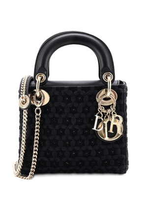 Christian Dior Pre-Owned Lady Dior Chain Bag Embellished Satin Mini satchel - Black
