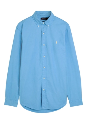 Polo Ralph Lauren button embroidered-logo shirt - Blue