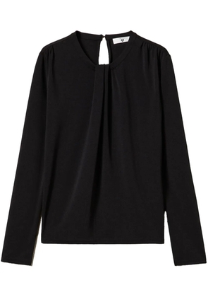 TWINSET drape-detailing jersey blouse - Black