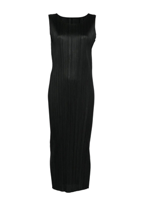 Pleats Please Issey Miyake round-neck sleeveless dress - Black