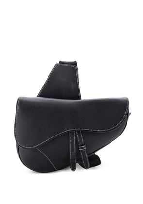 Christian Dior Pre-Owned Saddle Leather crossbody bag - Black