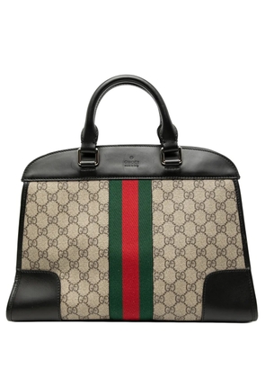 Gucci Pre-Owned 2000-2015 GG Supreme Web Dome Top Handle Bag satchel - Brown