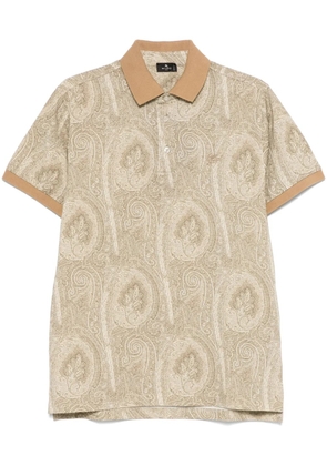 ETRO paisley polo shirt - Brown