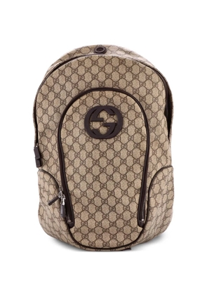 Gucci Pre-Owned Interlocking G GG Coated Canvas Large backpack - Brown