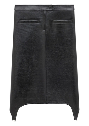 Courrèges bretelles vinyle skirt - Black