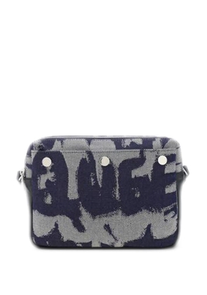 Alexander McQueen Graffiti-print crossbody bag - Blue