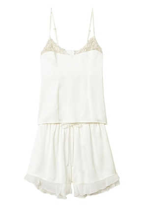 TWINSET lace.detailing pajamas - White