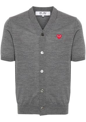 Comme Des Garçons Play Heart-patch wool cardigan - Grey