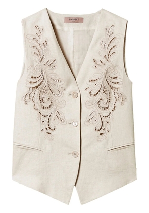 TWINSET embroidered waistcoat - Neutrals