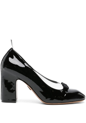 Thom Browne 90mm patent-leather court pumps - Black