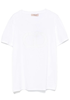 TWINSET logo-embroidered T-shirt - White
