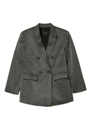 TWINSET herringbone double-breasted blazer - Grey
