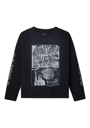 Purple Brand graphic-print T-shirt - Black