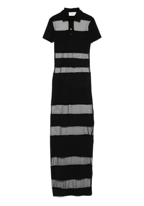 Coperni striped sheer polo dress - Black