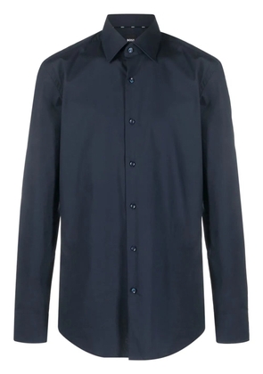 BOSS tailored stretch-cotton shirt - Blue