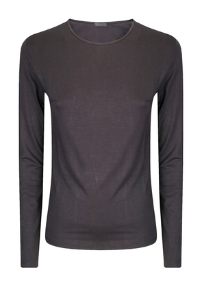 HIRA long-sleeve round-neck T-shirt - Black