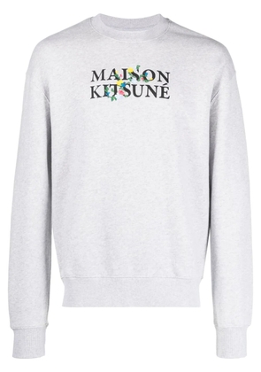 Maison Kitsuné logo-print cotton sweatshirt - Grey