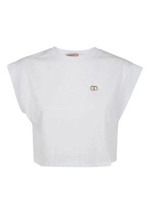 TWINSET cap-sleeve cropped top - White