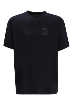 BOSS logo-embossed T-shirt - Black