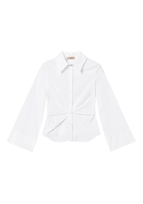 TWINSET draped button-down shirt - White