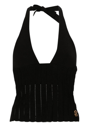 Roberto Cavalli V-neck crop top - Black