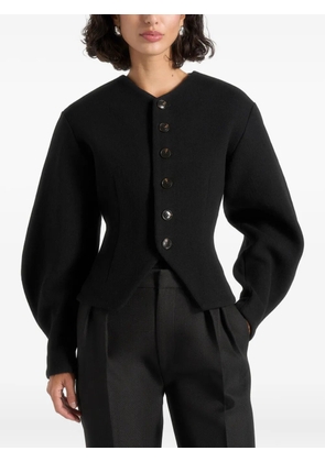Manière De Voir Aya balloon-sleeve hourglass jacket - Black