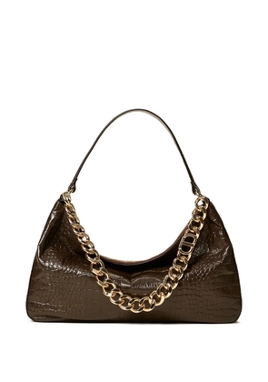 TWINSET Liliane crocodile-effect chain shoulder bag - Black