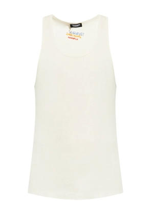 DSQUARED2 cotton tank top - Neutrals