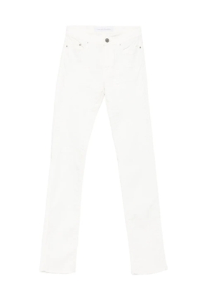 Karl Lagerfeld buttoned straight-leg jeans - White