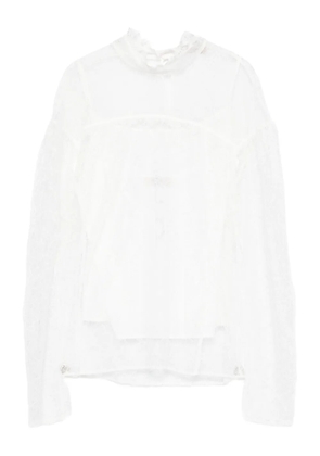 TWINSET lace mock-neck top - White