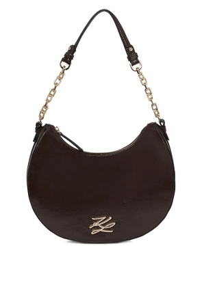 Karl Lagerfeld K/Autograph naplak moon shoulder bag - Brown