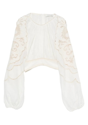 ZIMMERMANN Daylight embroidered blouse - White