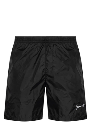 Givenchy logo-embroidered swim shorts - Black
