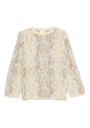 Forte Forte snakeskin-pattern crew-neck sweater - Yellow