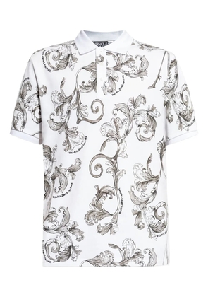 Versace Jeans Couture barocco-print polo shirt - White