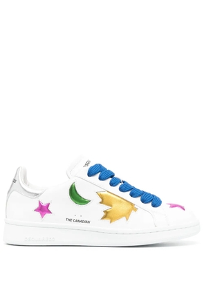 DSQUARED2 multi-panel lace-up sneakers - White