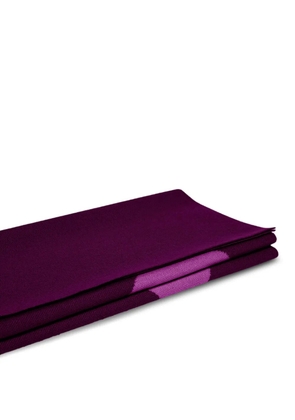 PINKO logo-detail wool scarf - Red