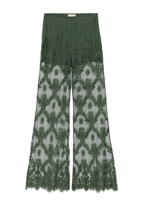 Elie Saab silk trousers - Green