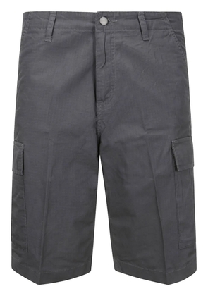 Carhartt WIP logo-patch cotton shorts - Grey