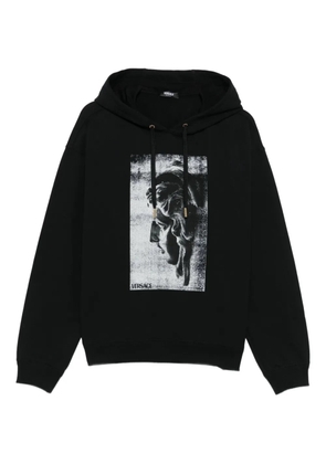 Versace statue-print cotton hoodie - Black