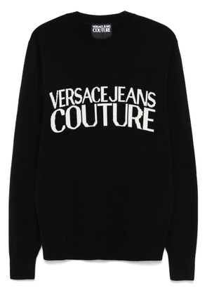 Versace Jeans Couture logo-intarsia sweater - Black