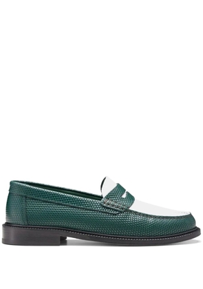 VINNY'S embossed-leather loafers - Green
