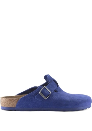 Birkenstock Boston 'indigo blue' buckle mules
