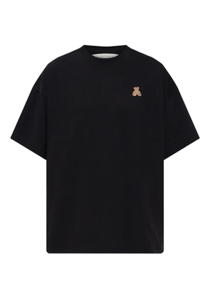 Palm Angels embroidered bear T-shirt - Black