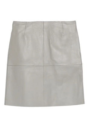 TOTEME paneled leather skirt - Grey