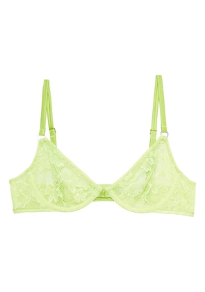 Fleur Du Mal Le Stretch Lace demi bra - Green