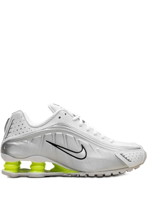 Nike Shox R4 'White/Metallic Silver/Volt' sneakers